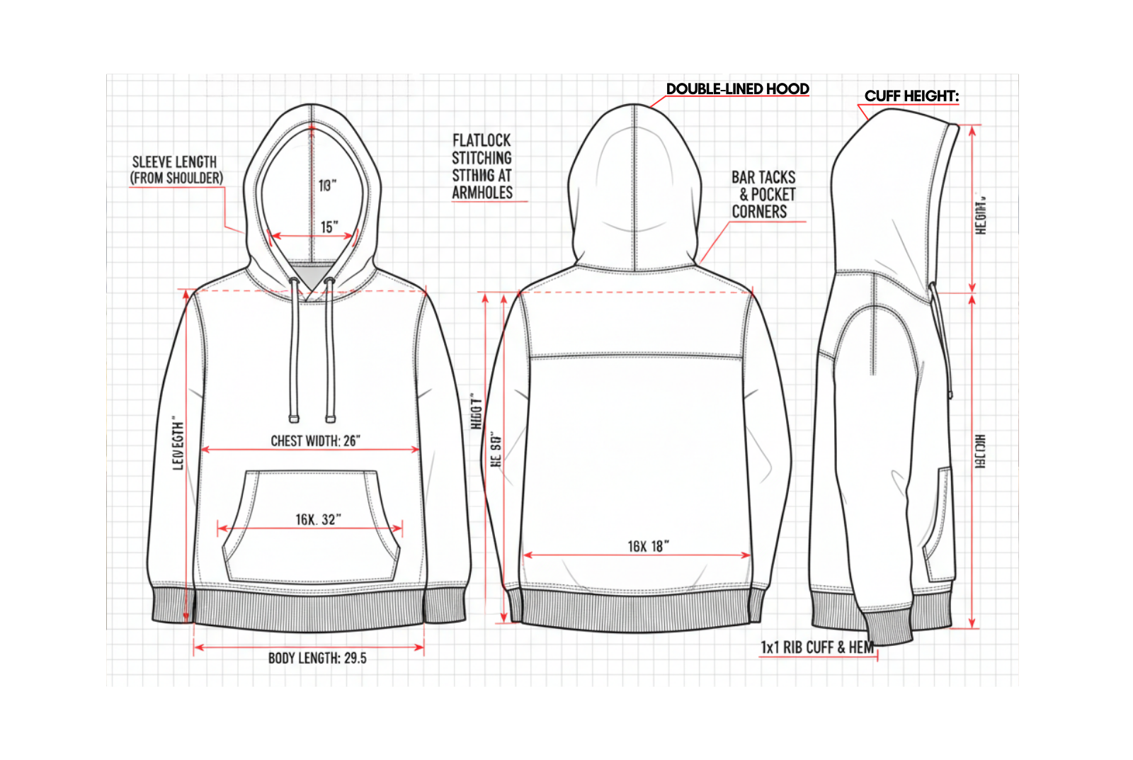 Pattern development and technical specifications